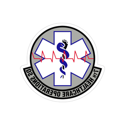 7 Healthcare Operations Squadron AFGSC (U.S. Air Force) REVERSE PRINT Transparent STICKER-5" × 5"-The Sticker Space