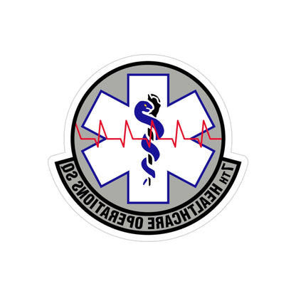 7 Healthcare Operations Squadron AFGSC (U.S. Air Force) REVERSE PRINT Transparent STICKER-6" × 6"-The Sticker Space