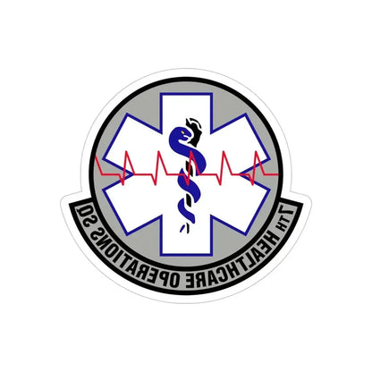 7 Healthcare Operations Squadron AFGSC (U.S. Air Force) REVERSE PRINT Transparent Die-Cut STICKER - The Sticker Space