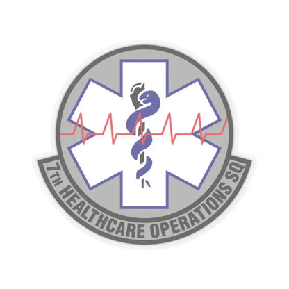 7 Healthcare Operations Squadron AFGSC (U.S. Air Force) STICKER Vinyl Kiss-Cut Decal 2 Inch Transparent - The Sticker Space