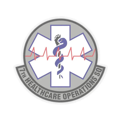 7 Healthcare Operations Squadron AFGSC (U.S. Air Force) STICKER Vinyl Kiss-Cut Decal 3 Inch Transparent - The Sticker Space
