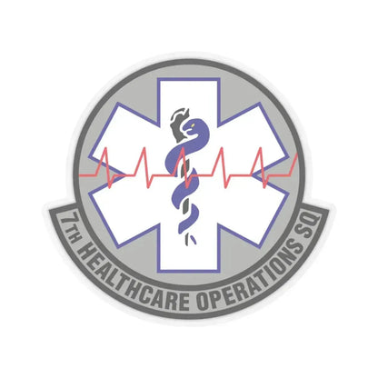 7 Healthcare Operations Squadron AFGSC (U.S. Air Force) STICKER Vinyl Kiss-Cut Decal 6 Inch Transparent - The Sticker Space