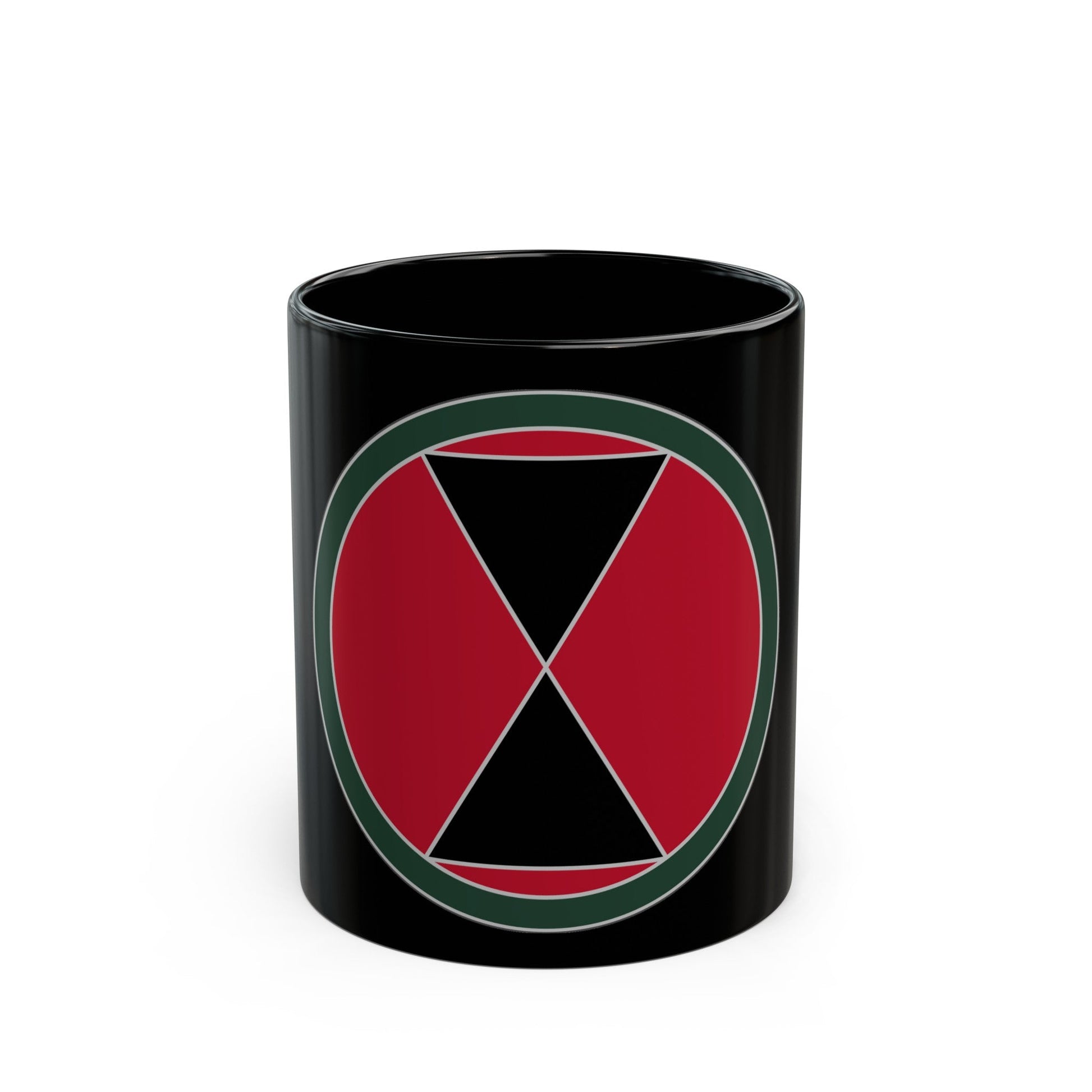 7 Infantry Division (U.S. Army) Black Coffee Mug-11oz-The Sticker Space