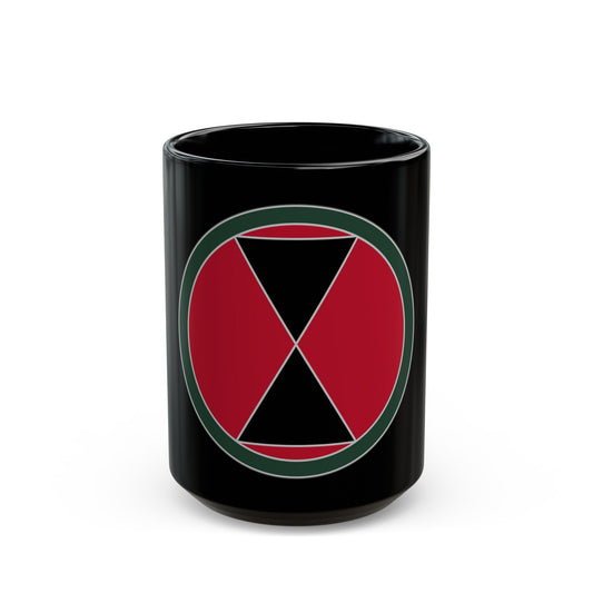 7 Infantry Division (U.S. Army) Black Coffee Mug-15oz-The Sticker Space