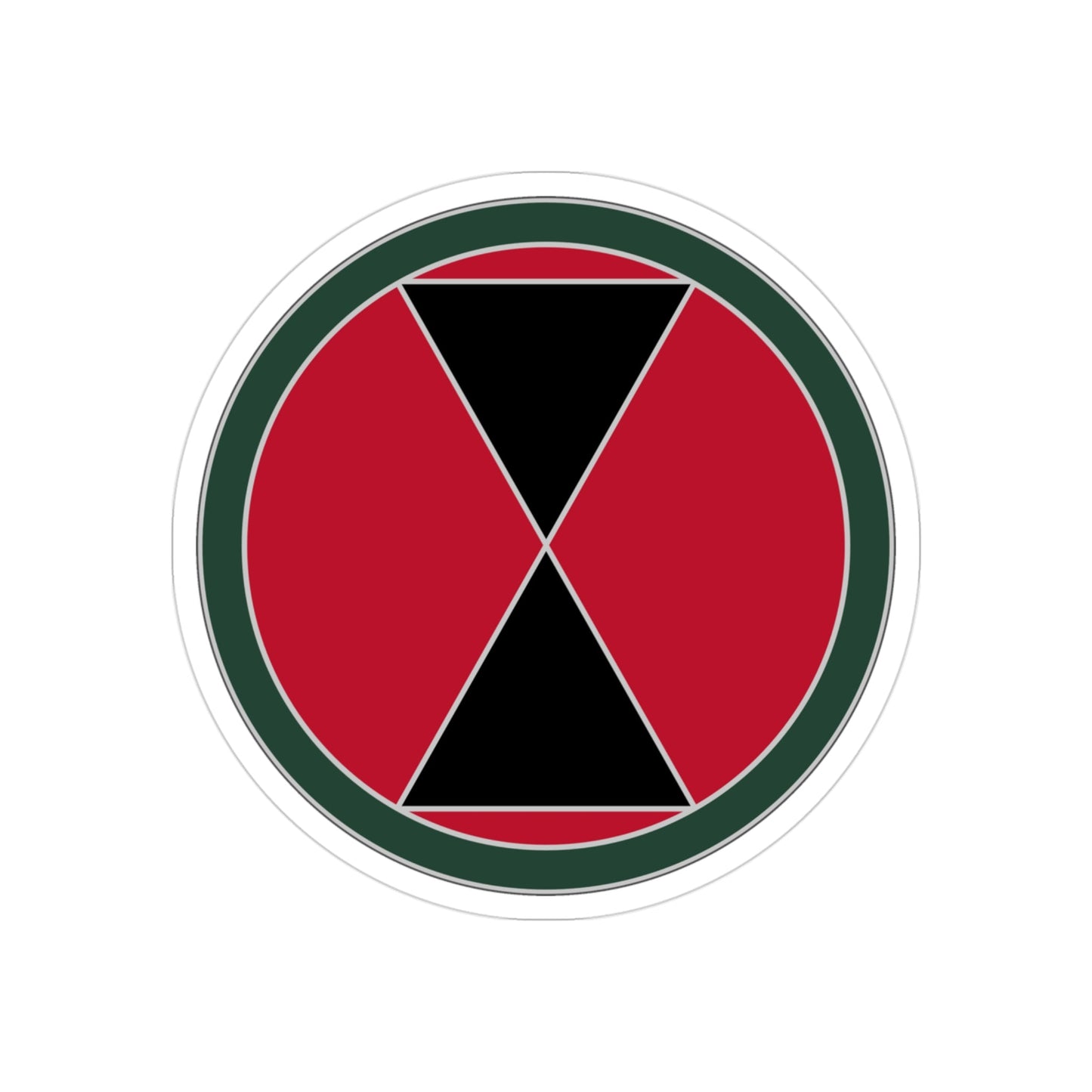 7 Infantry Division (U.S. Army) REVERSE PRINT Transparent STICKER-3 Inch-The Sticker Space