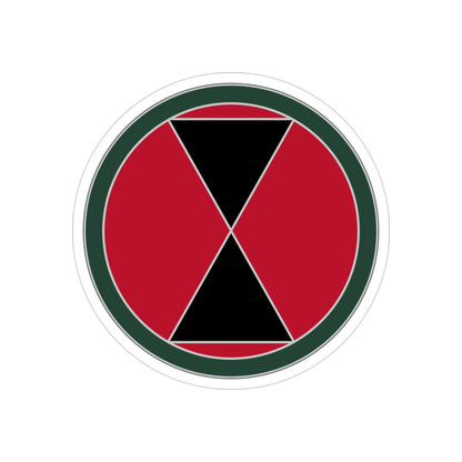 7 Infantry Division (U.S. Army) REVERSE PRINT Transparent STICKER-3 Inch-The Sticker Space