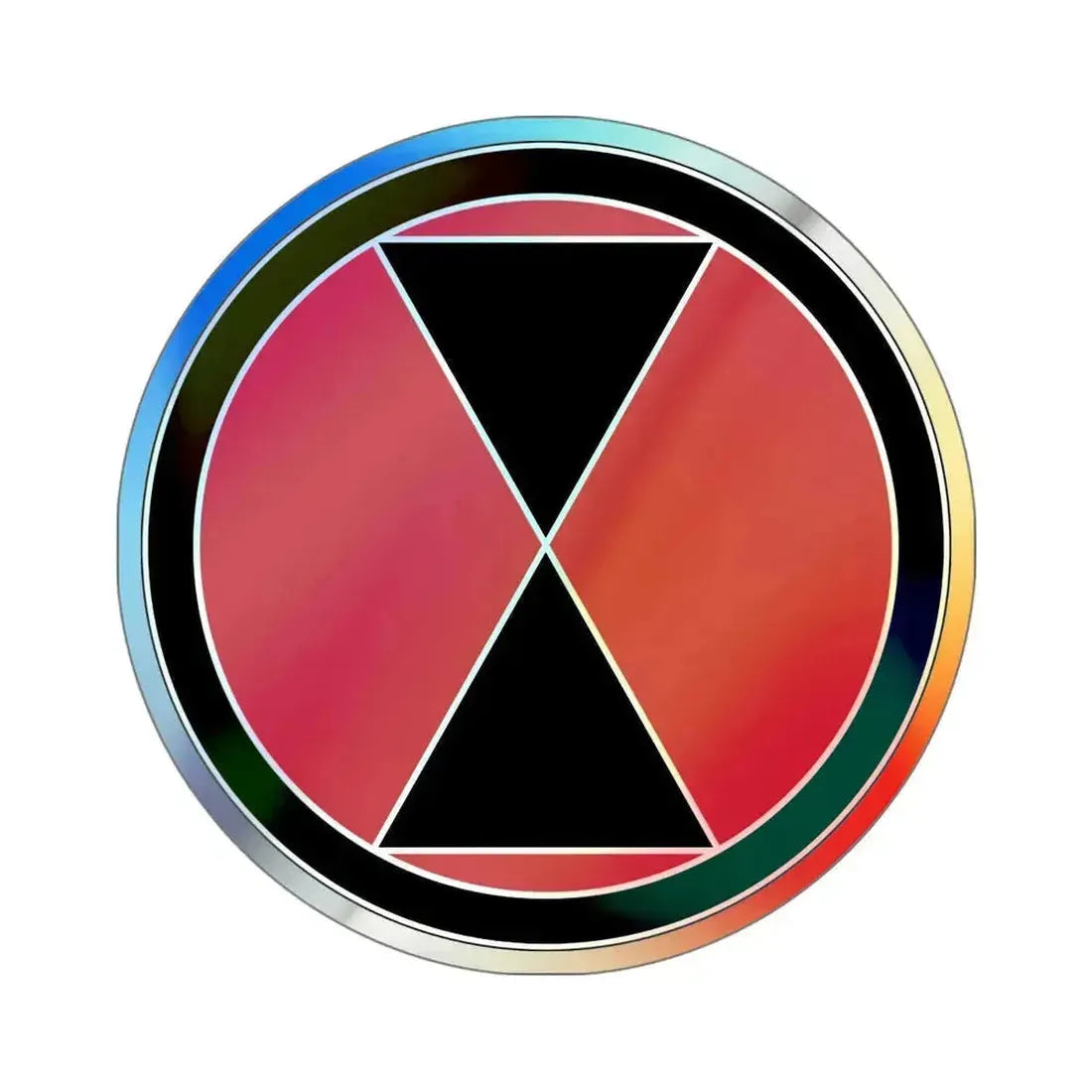 7 Infantry Division (U.S. Army) Holographic STICKER Die-Cut Vinyl Decal 4 Inch Holographic - The Sticker Space