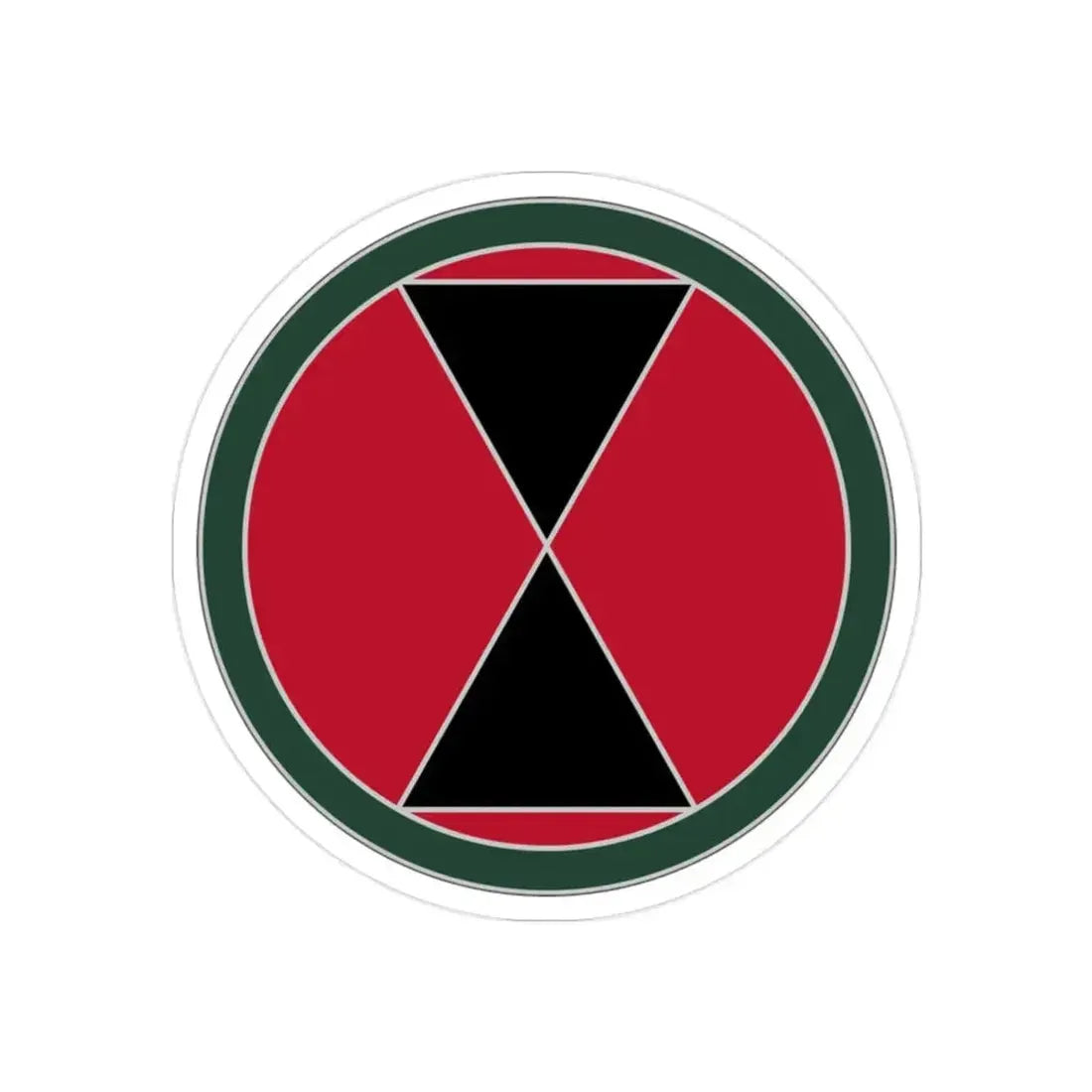 7 Infantry Division (U.S. Army) REVERSE PRINT Transparent Die-Cut STICKER 2 Inch Die-Cut Transparent - The Sticker Space