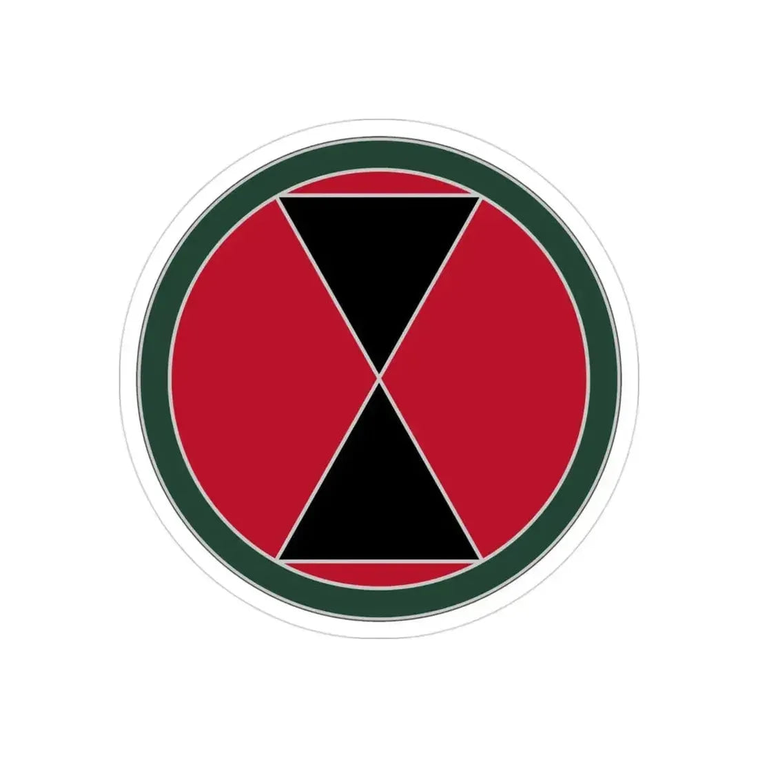 7 Infantry Division (U.S. Army) REVERSE PRINT Transparent Die-Cut STICKER 3 Inch Die-Cut Transparent - The Sticker Space