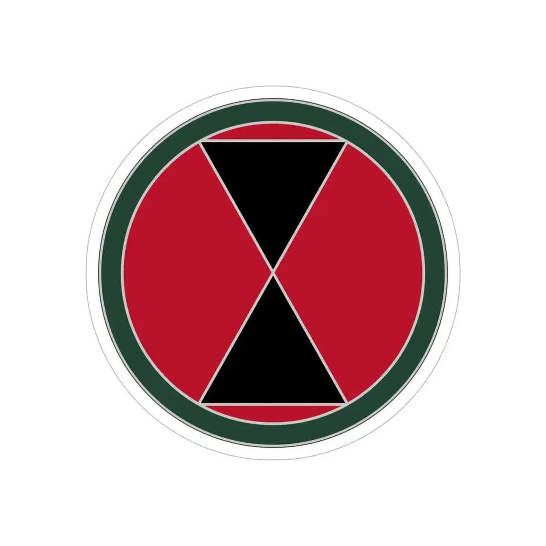 7 Infantry Division (U.S. Army) REVERSE PRINT Transparent Die-Cut STICKER - The Sticker Space