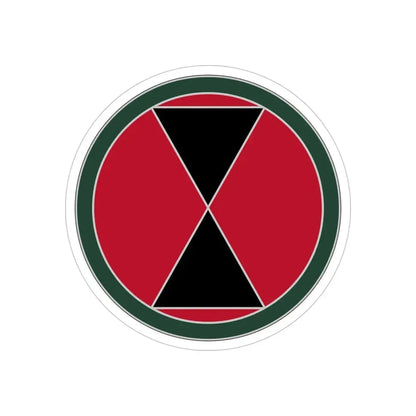 7 Infantry Division (U.S. Army) REVERSE PRINT Transparent Die-Cut STICKER - The Sticker Space