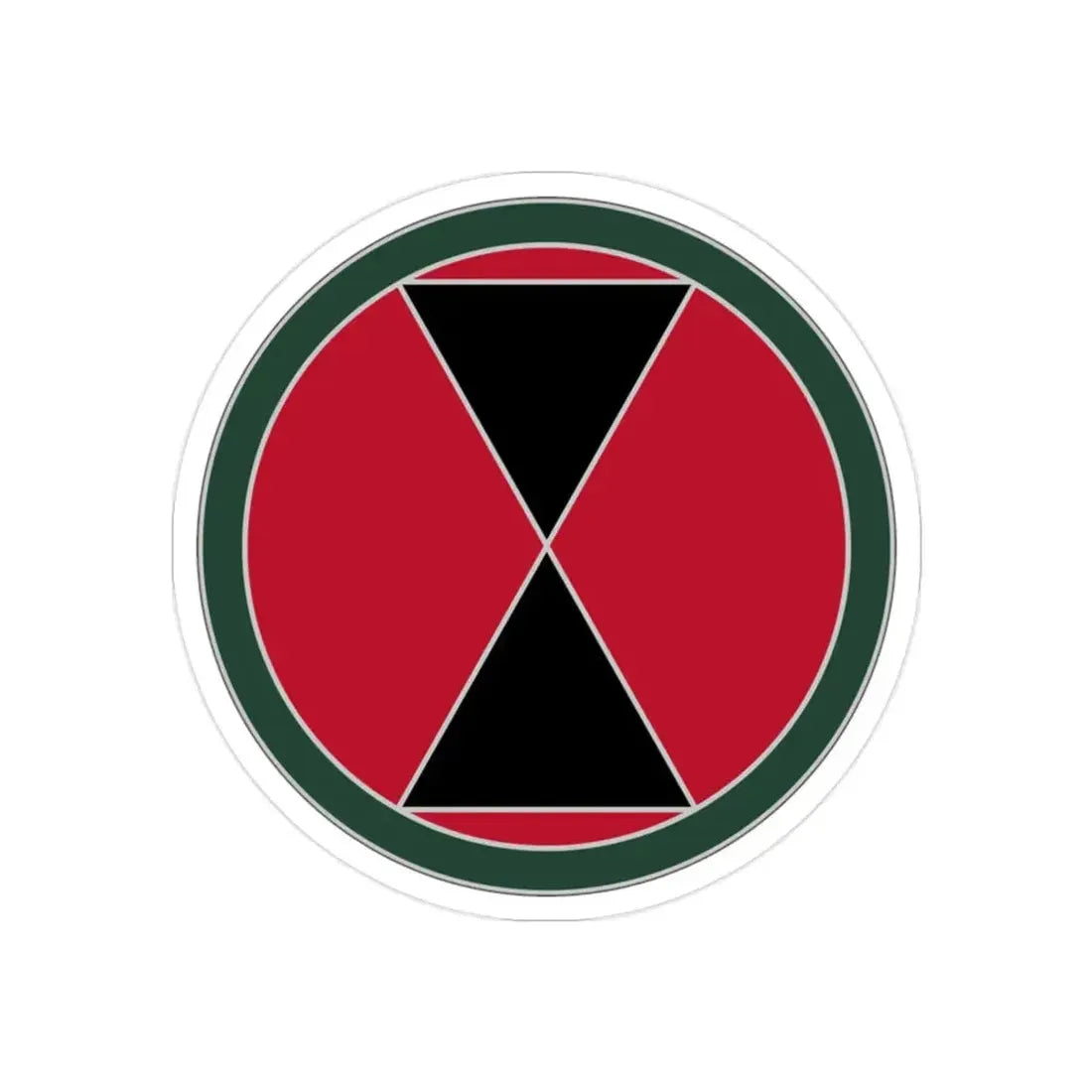 7 Infantry Division (U.S. Army) REVERSE PRINT Transparent Die-Cut STICKER - The Sticker Space