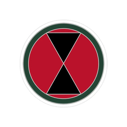 7 Infantry Division (U.S. Army) REVERSE PRINT Transparent Die-Cut STICKER - The Sticker Space