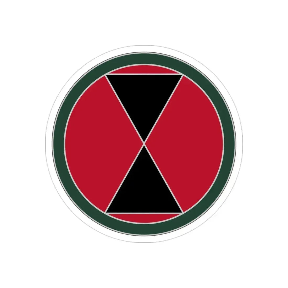 7 Infantry Division (U.S. Army) REVERSE PRINT Transparent Die-Cut STICKER - The Sticker Space