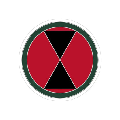 7 Infantry Division (U.S. Army) REVERSE PRINT Transparent Die-Cut STICKER - The Sticker Space