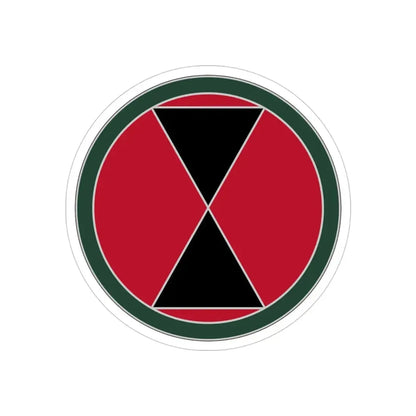 7 Infantry Division (U.S. Army) REVERSE PRINT Transparent Die-Cut STICKER - The Sticker Space