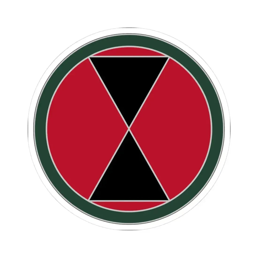 7 Infantry Division (U.S. Army) STICKER Vinyl Kiss-Cut Decal 3 Inch White - The Sticker Space