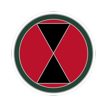 7 Infantry Division (U.S. Army) STICKER Vinyl Kiss-Cut Decal 3 Inch White - The Sticker Space