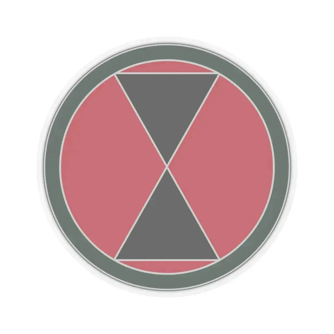 7 Infantry Division (U.S. Army) STICKER Vinyl Kiss-Cut Decal 4 Inch Transparent - The Sticker Space