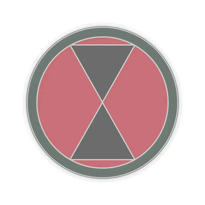 7 Infantry Division (U.S. Army) STICKER Vinyl Kiss-Cut Decal 4 Inch Transparent - The Sticker Space