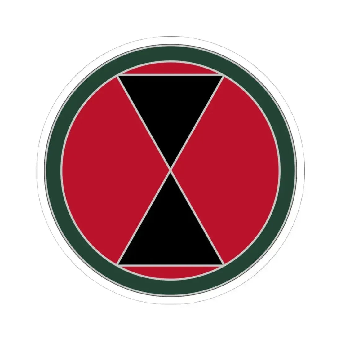 7 Infantry Division (U.S. Army) STICKER Vinyl Kiss-Cut Decal 4 Inch White - The Sticker Space