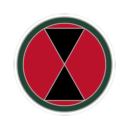 7 Infantry Division (U.S. Army) STICKER Vinyl Kiss-Cut Decal 4 Inch White - The Sticker Space