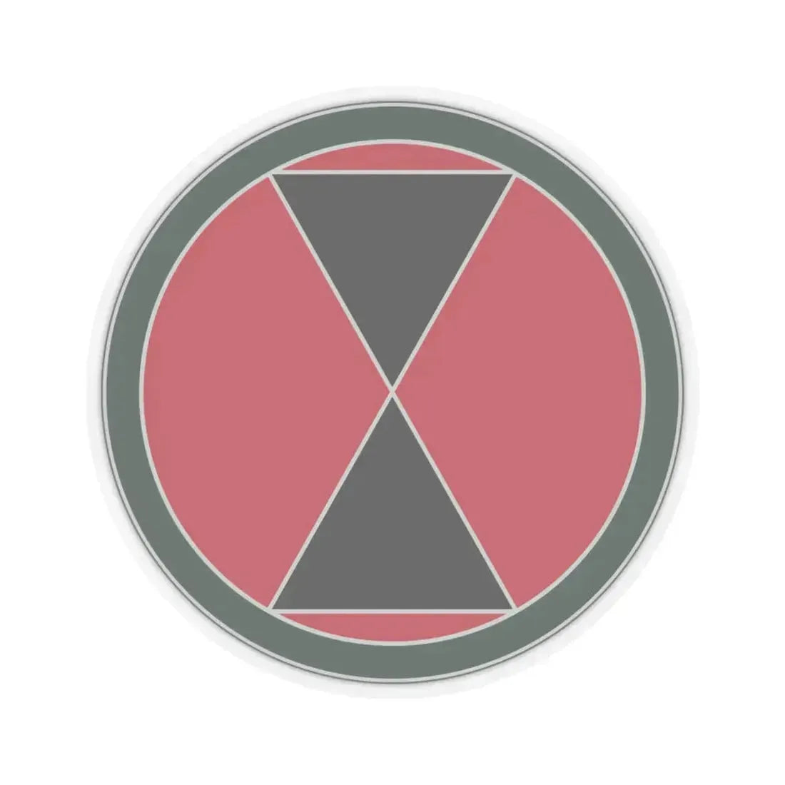 7 Infantry Division (U.S. Army) STICKER Vinyl Kiss-Cut Decal 6 Inch Transparent - The Sticker Space