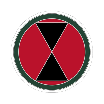 7 Infantry Division (U.S. Army) STICKER Vinyl Kiss-Cut Decal 6 Inch White - The Sticker Space