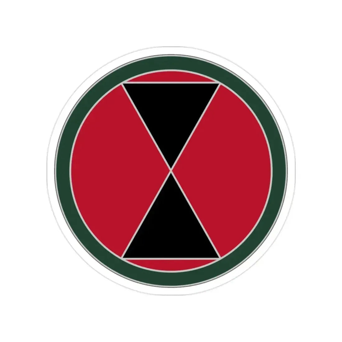 7 Infantry Division (U.S. Army) Transparent STICKER Die-Cut Vinyl Decal 2 Inch - The Sticker Space