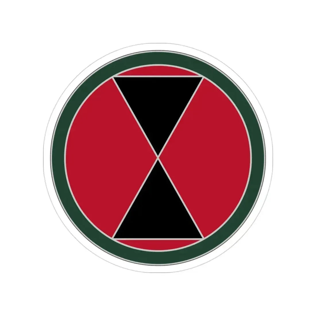 7 Infantry Division (U.S. Army) Transparent STICKER Die-Cut Vinyl Decal 3 Inch - The Sticker Space