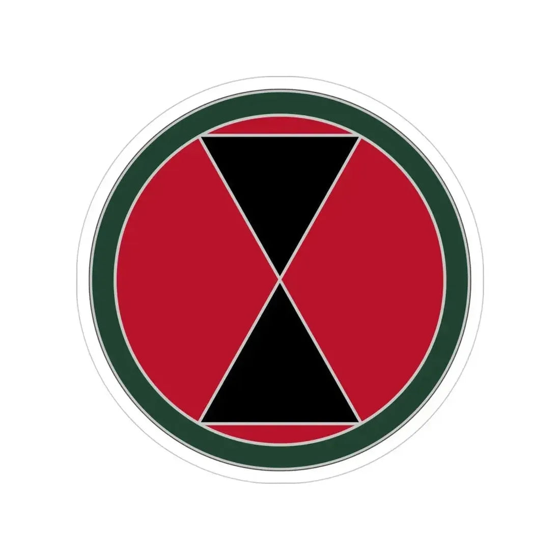 7 Infantry Division (U.S. Army) Transparent STICKER Die-Cut Vinyl Decal 4 Inch - The Sticker Space