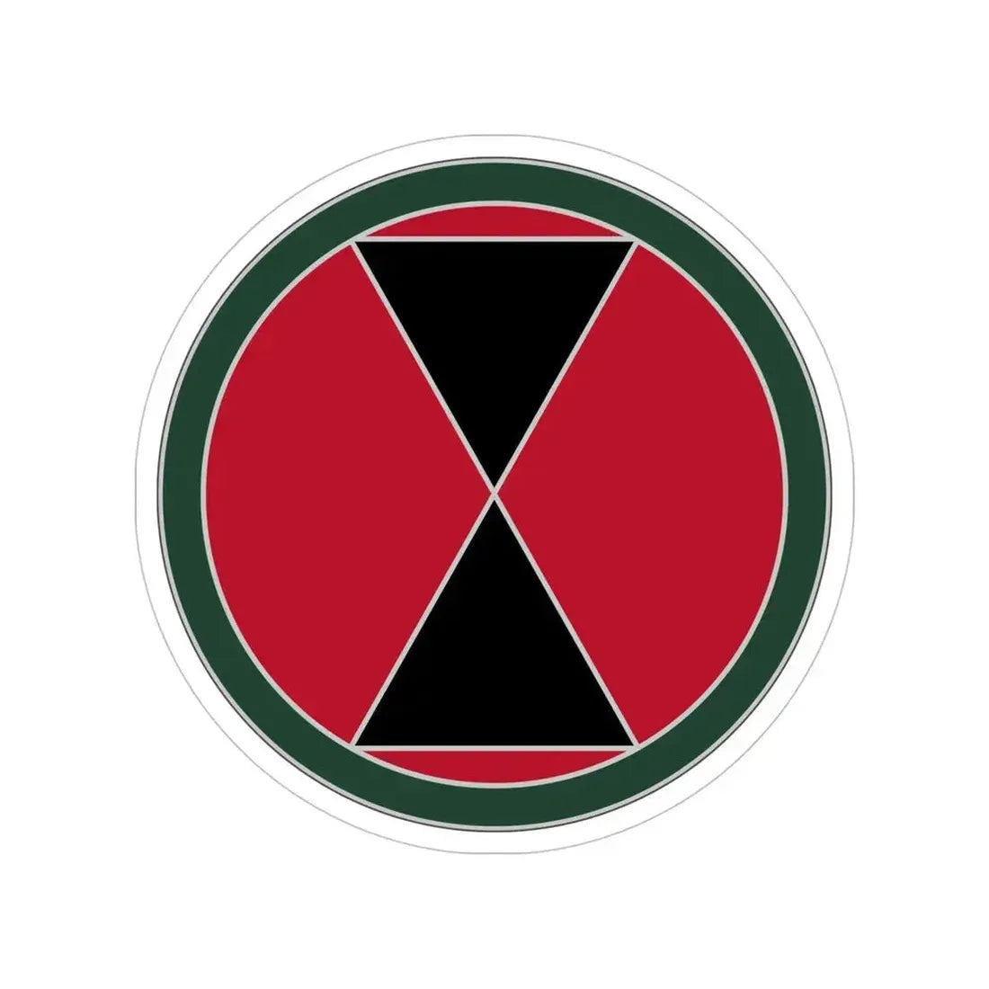 7 Infantry Division (U.S. Army) Transparent STICKER Die-Cut Vinyl Decal 5 Inch - The Sticker Space