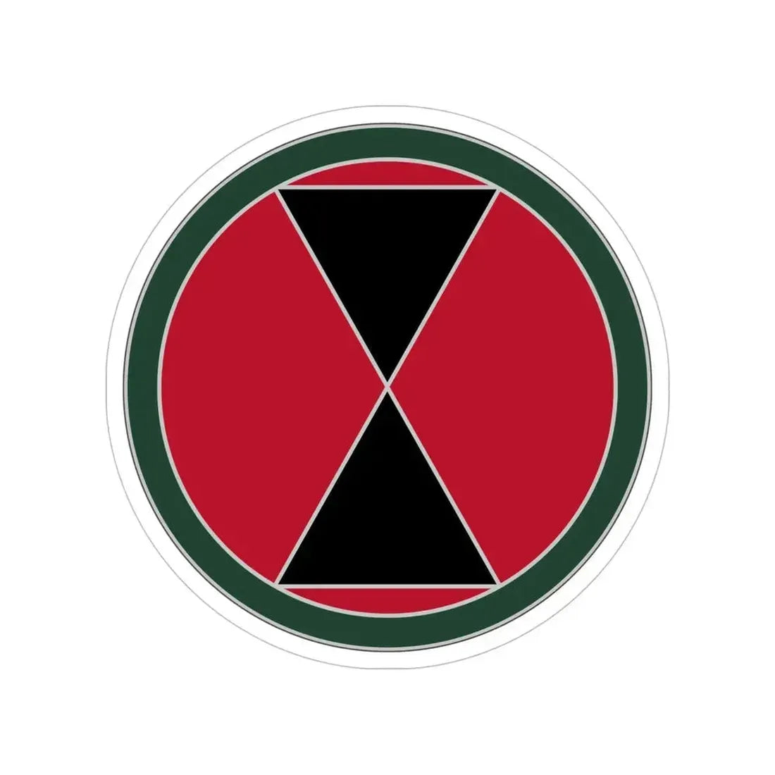 7 Infantry Division (U.S. Army) Transparent STICKER Die-Cut Vinyl Decal 6 Inch - The Sticker Space