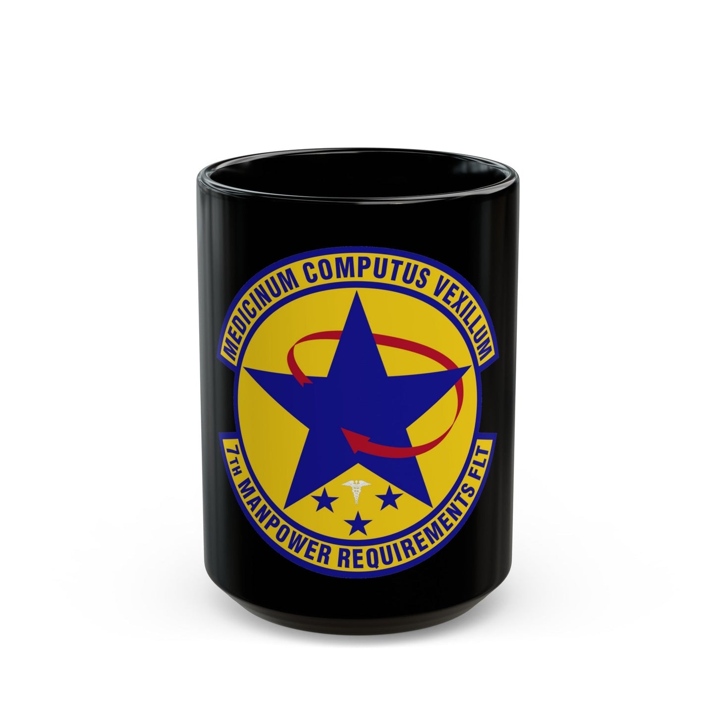 7 Manpower Requirements Flight AFMA (U.S. Air Force) Black Coffee Mug-15oz-The Sticker Space