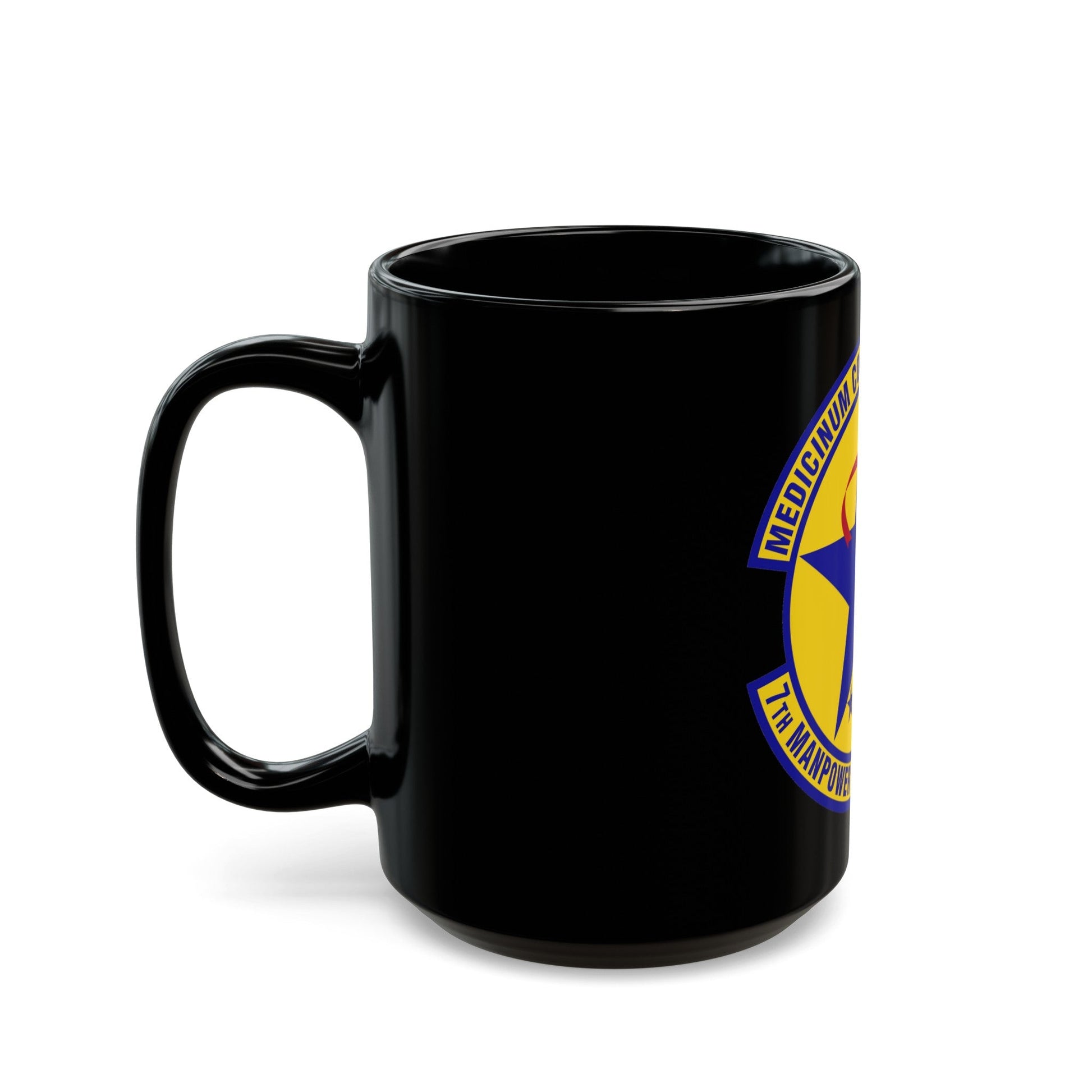 7 Manpower Requirements Flight AFMA (U.S. Air Force) Black Coffee Mug-The Sticker Space