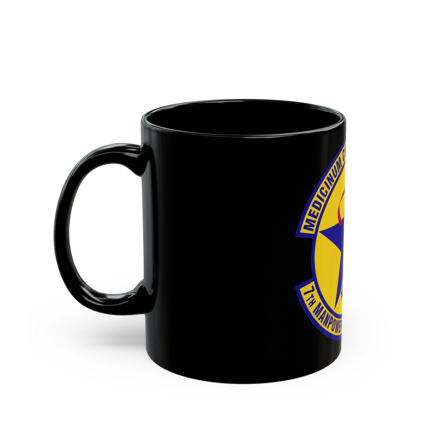 7 Manpower Requirements Flight AFMA (U.S. Air Force) Black Coffee Mug-The Sticker Space