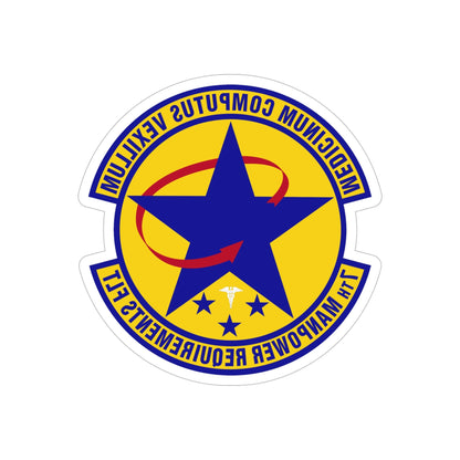 7 Manpower Requirements Flight AFMA (U.S. Air Force) REVERSE PRINT Transparent STICKER-5" × 5"-The Sticker Space