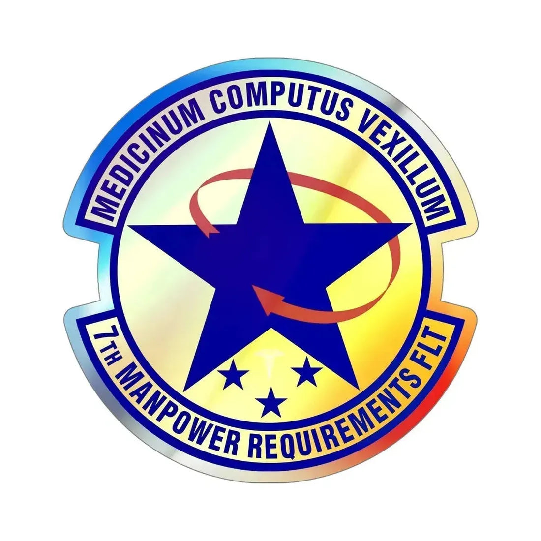 7 Manpower Requirements Flight AFMA (U.S. Air Force) Holographic STICKER Die-Cut Vinyl Decal 5 Inch Holographic - The Sticker Space
