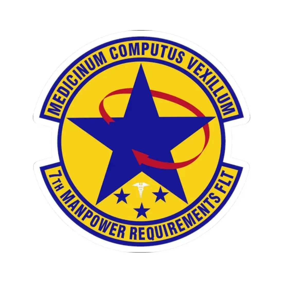 7 Manpower Requirements Flight AFMA (U.S. Air Force) STICKER Vinyl Kiss-Cut Decal 2 Inch White - The Sticker Space