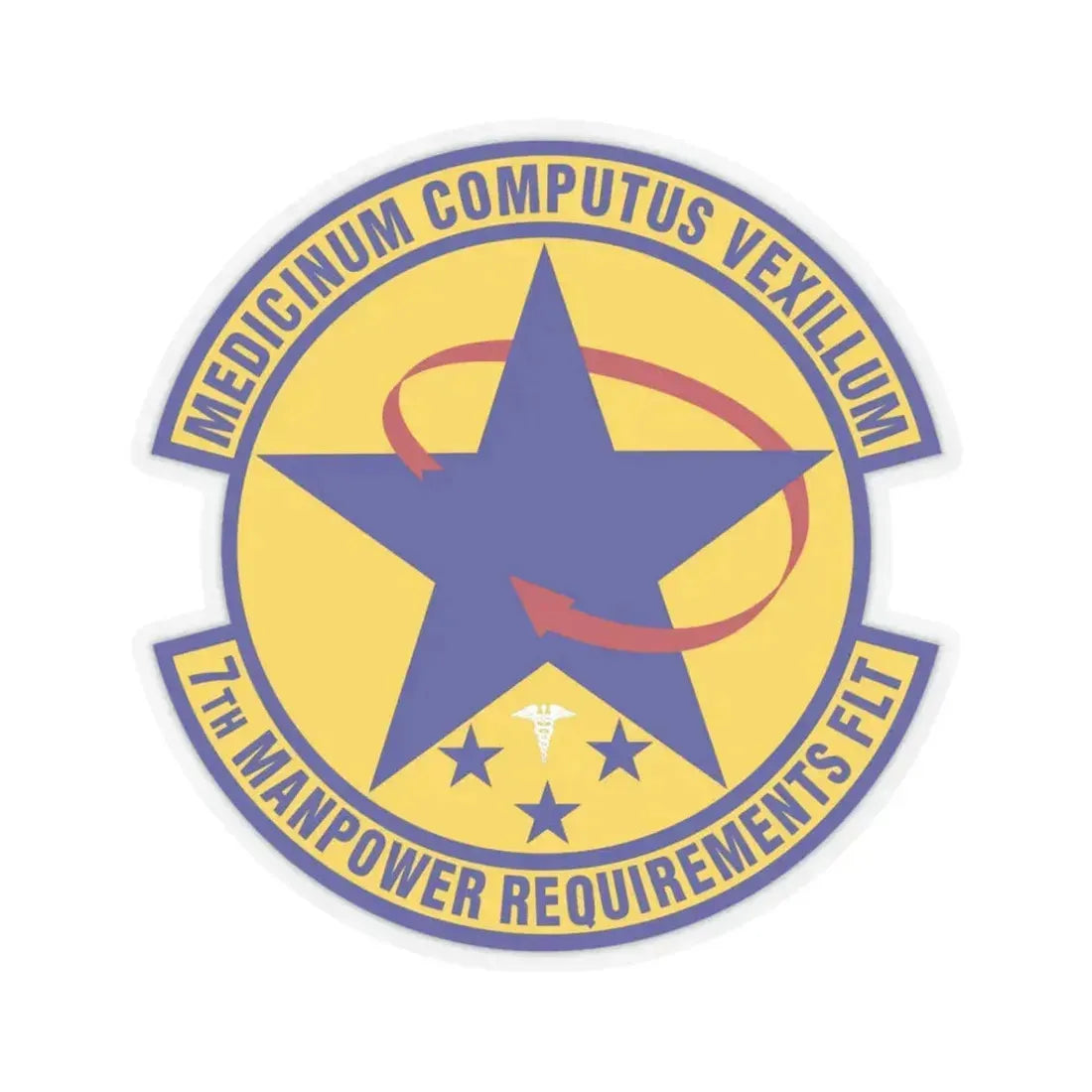 7 Manpower Requirements Flight AFMA (U.S. Air Force) STICKER Vinyl Kiss-Cut Decal 3 Inch Transparent - The Sticker Space