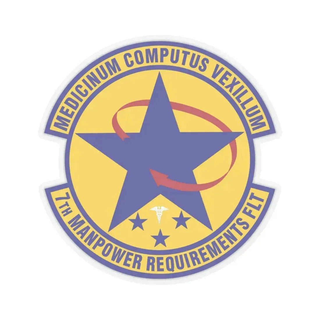 7 Manpower Requirements Flight AFMA (U.S. Air Force) STICKER Vinyl Kiss-Cut Decal 4 Inch Transparent - The Sticker Space