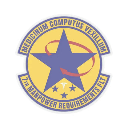 7 Manpower Requirements Flight AFMA (U.S. Air Force) STICKER Vinyl Kiss-Cut Decal 4 Inch Transparent - The Sticker Space