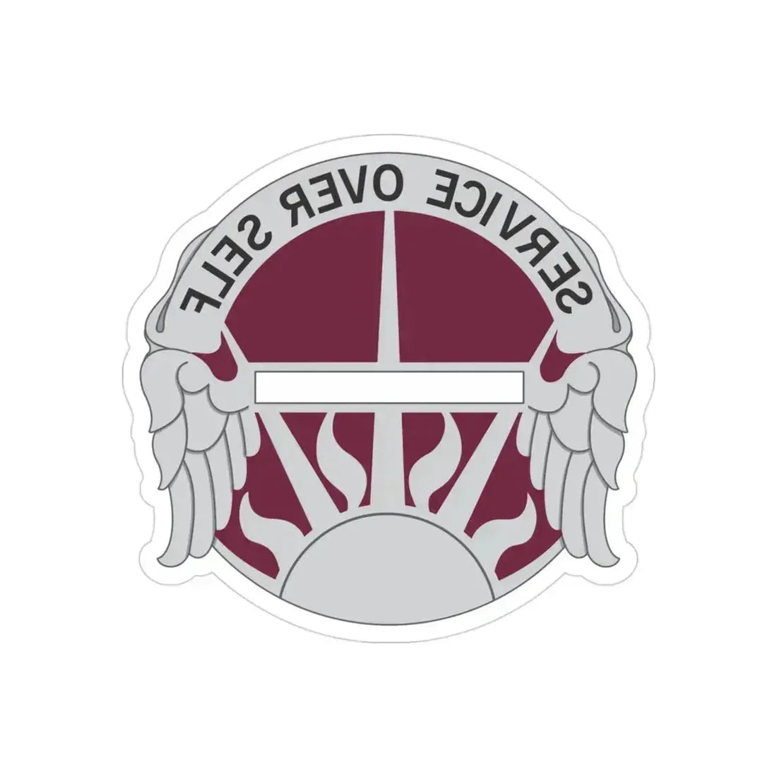 7 Medical Brigade (U.S. Army) REVERSE PRINT Transparent Die-Cut STICKER 3 Inch Die-Cut Transparent - The Sticker Space