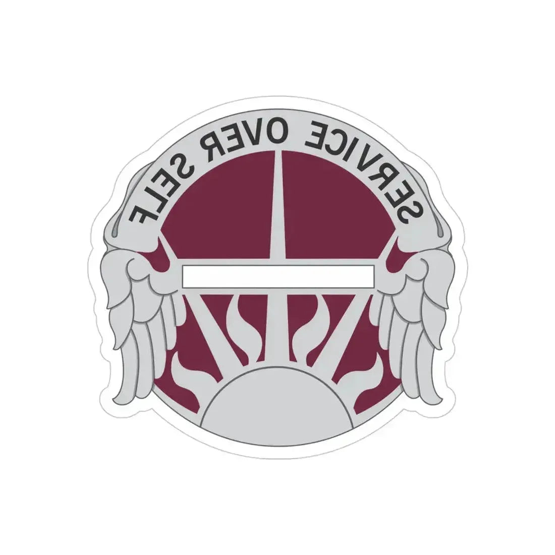 7 Medical Brigade (U.S. Army) REVERSE PRINT Transparent Die-Cut STICKER 4 Inch Die-Cut Transparent - The Sticker Space