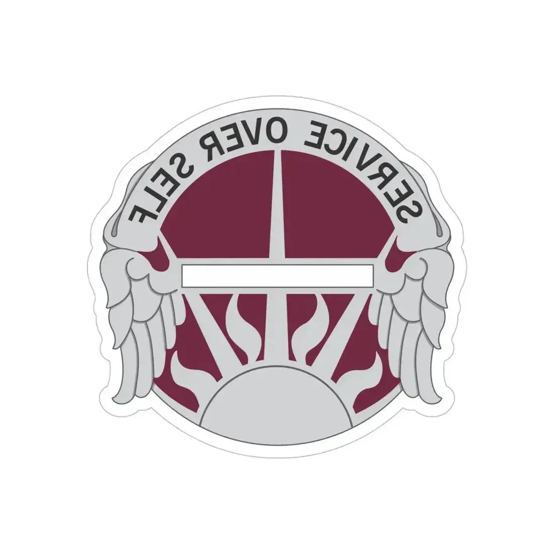 7 Medical Brigade (U.S. Army) REVERSE PRINT Transparent Die-Cut STICKER 6 Inch Die-Cut Transparent - The Sticker Space