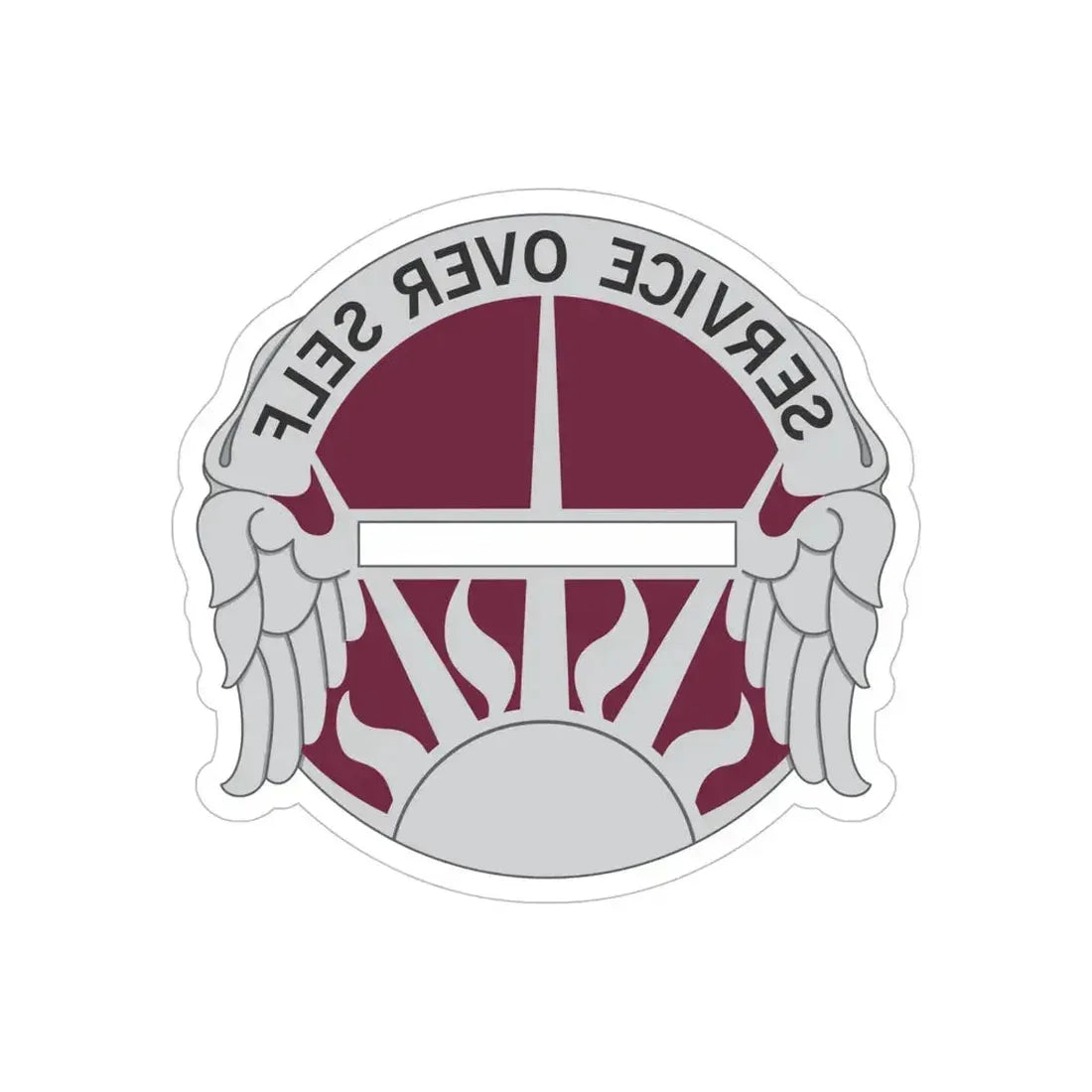 7 Medical Brigade (U.S. Army) REVERSE PRINT Transparent Die-Cut STICKER - The Sticker Space