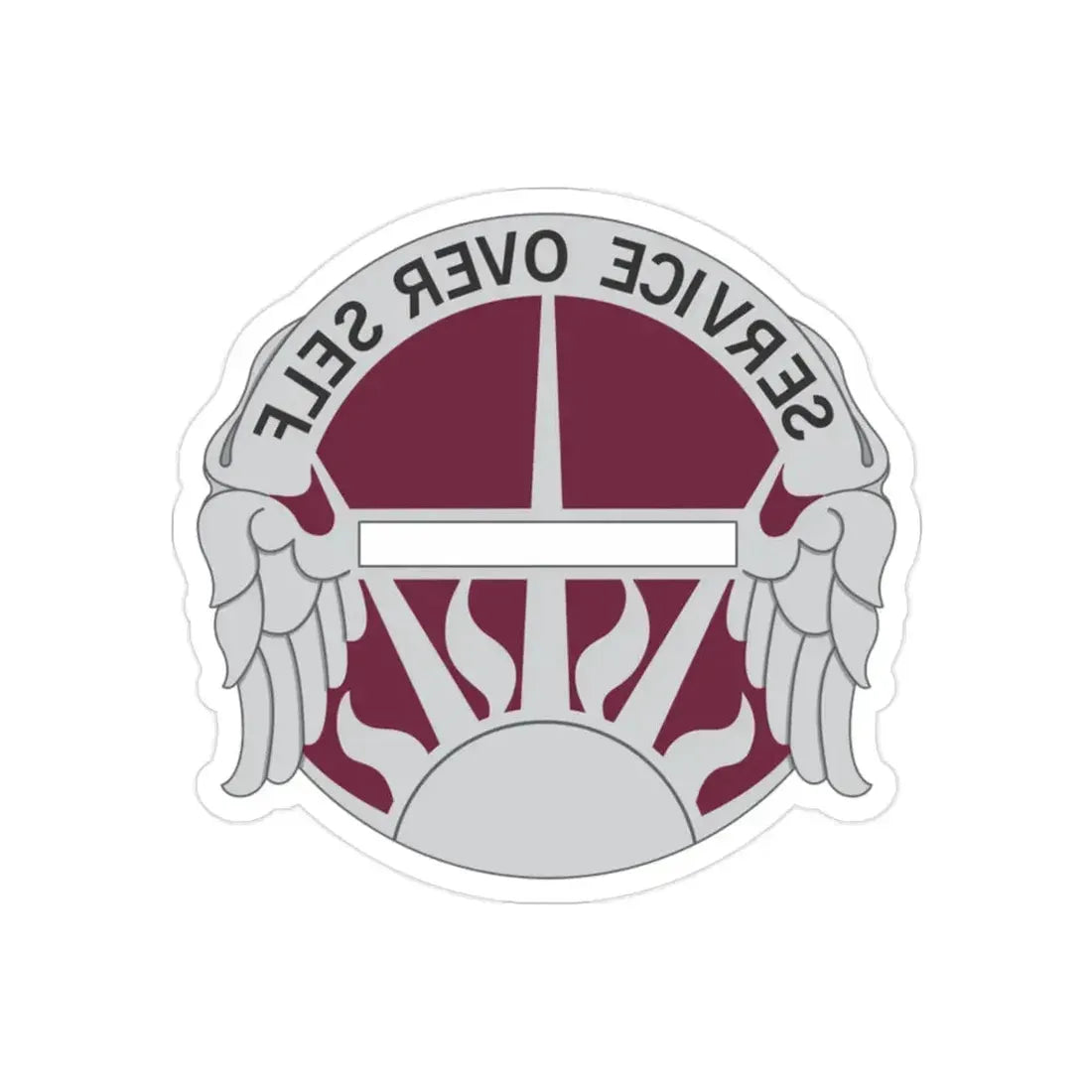 7 Medical Brigade (U.S. Army) REVERSE PRINT Transparent Die-Cut STICKER - The Sticker Space