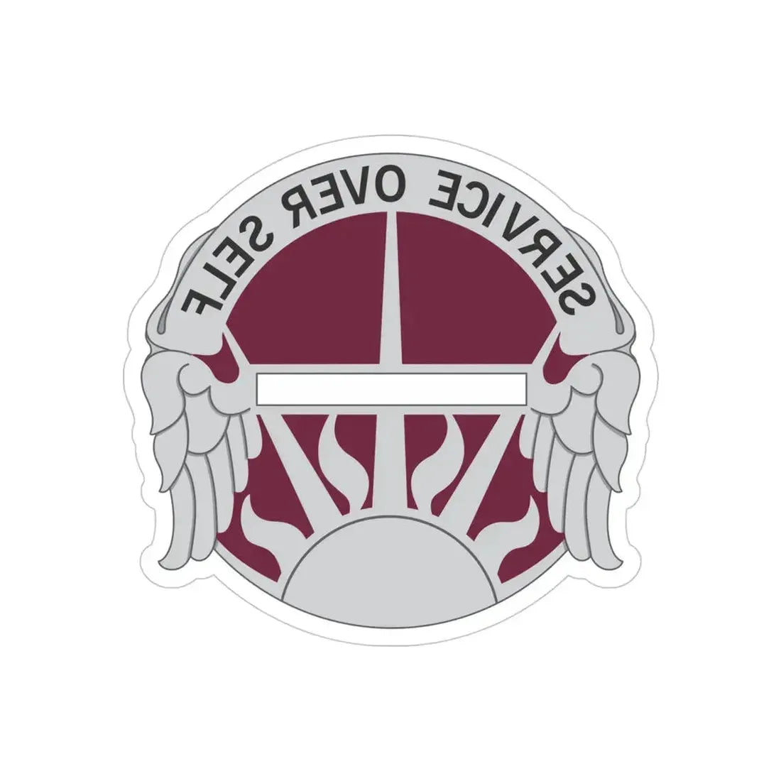 7 Medical Brigade (U.S. Army) REVERSE PRINT Transparent Die-Cut STICKER - The Sticker Space