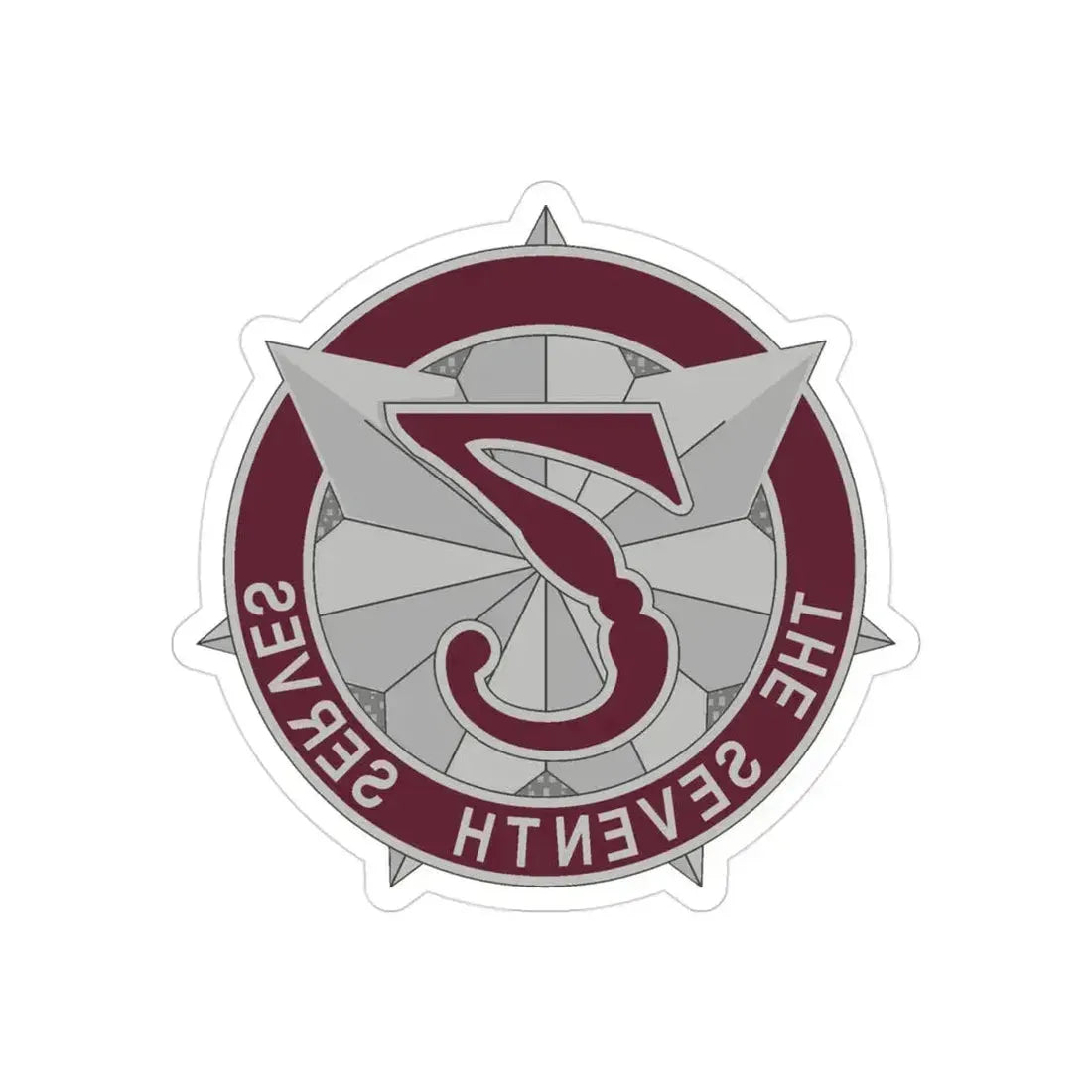 7 Medical Command 2 (U.S. Army) REVERSE PRINT Transparent Die-Cut STICKER 3 Inch Die-Cut Transparent - The Sticker Space