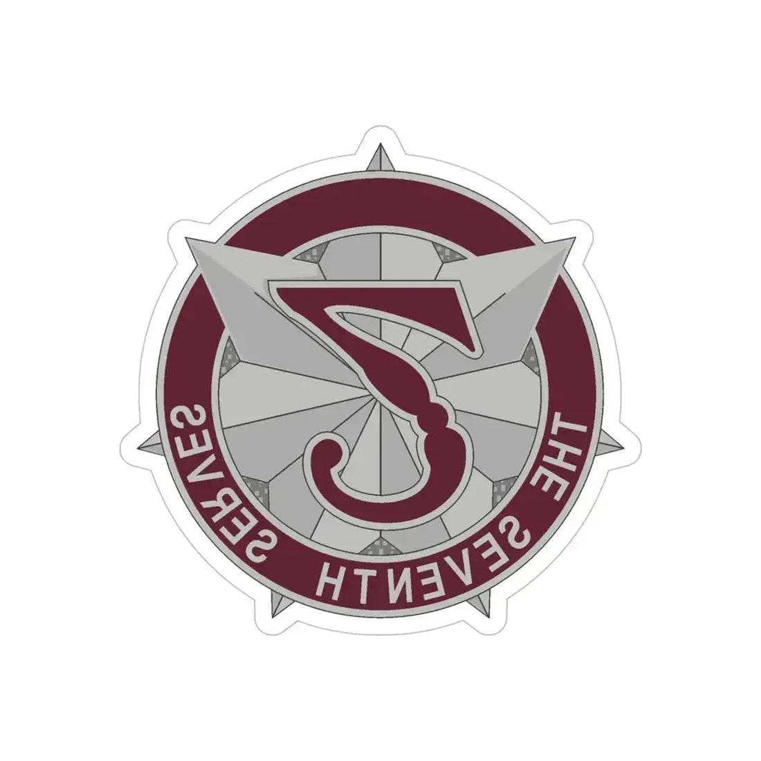7 Medical Command 2 (U.S. Army) REVERSE PRINT Transparent Die-Cut STICKER 5 Inch Die-Cut Transparent - The Sticker Space